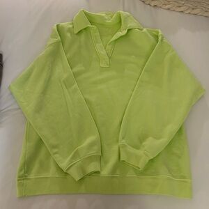NWT lime green daily drills sweatshirt